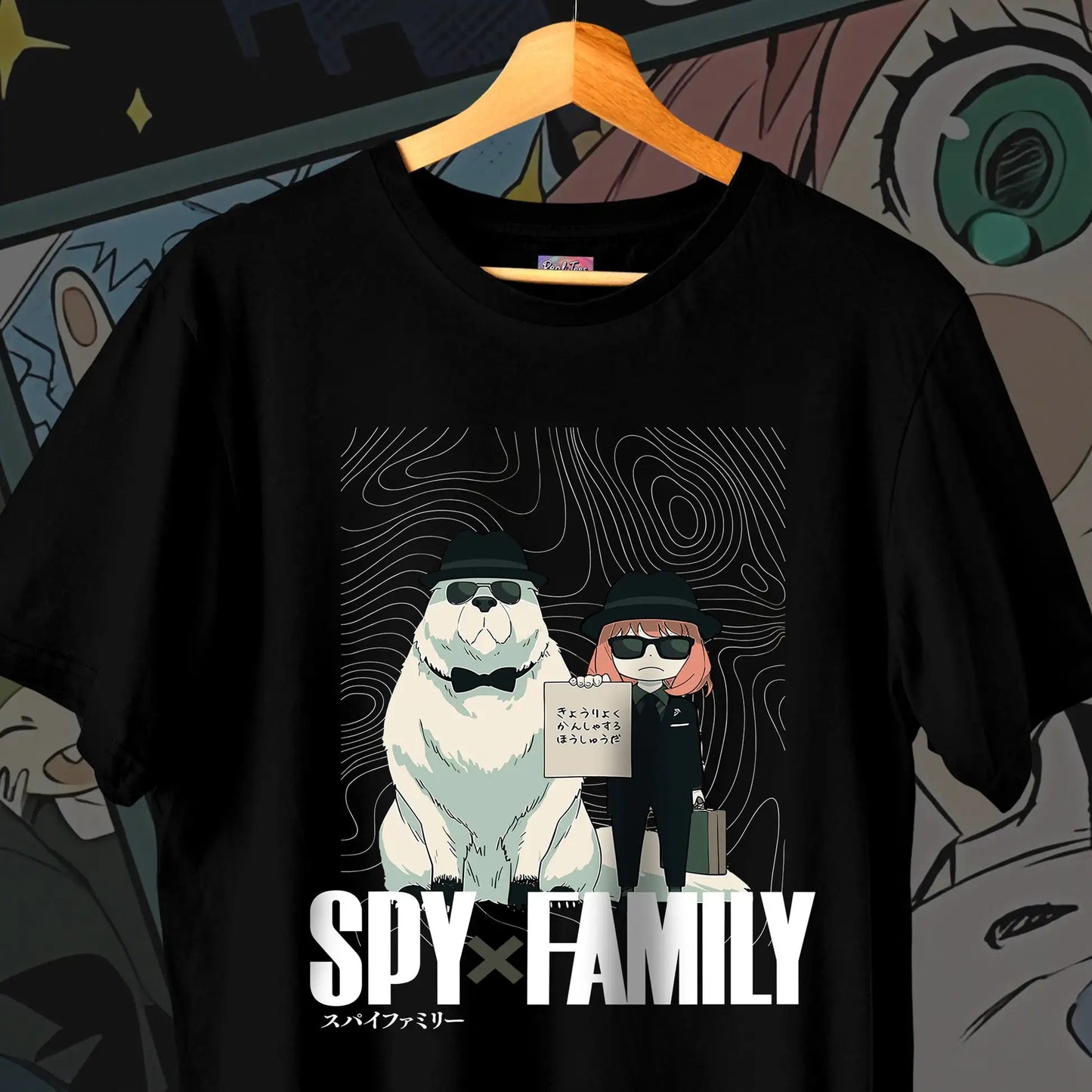 Spy x Family Anya and Bond Black T-Shirt