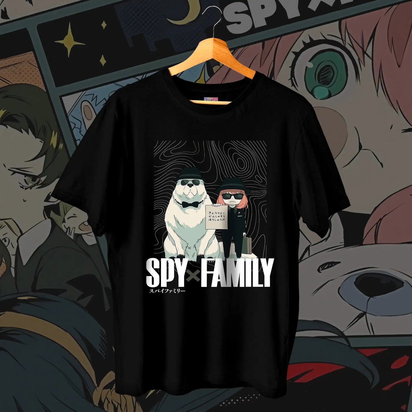Spy x Family Anya and Bond Black T-Shirt